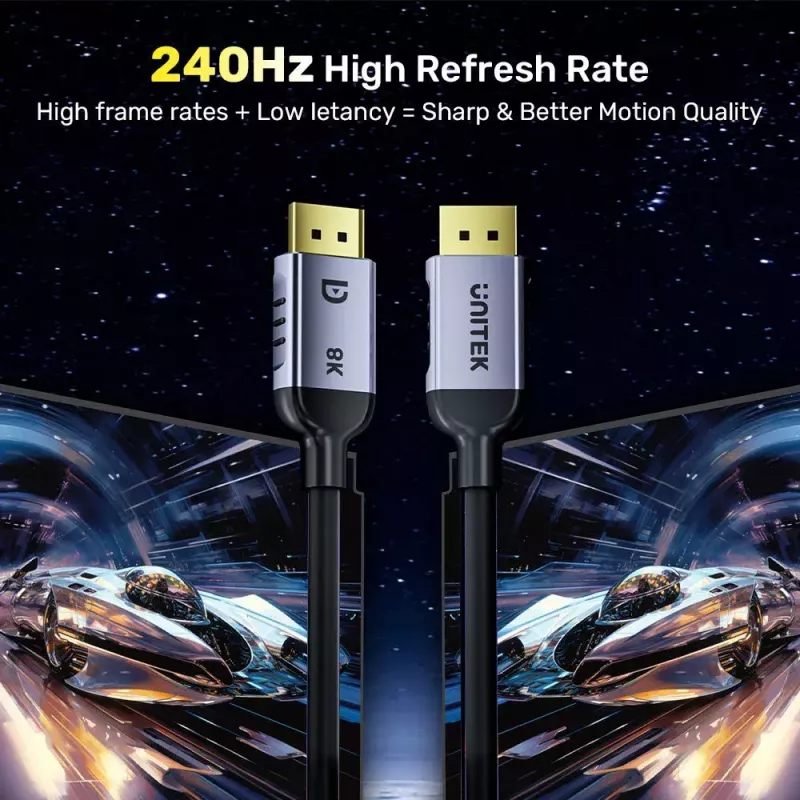 Unitek C1628GY01-2M cable DisplayPort 1.4, 2 m, 8K@60Hz