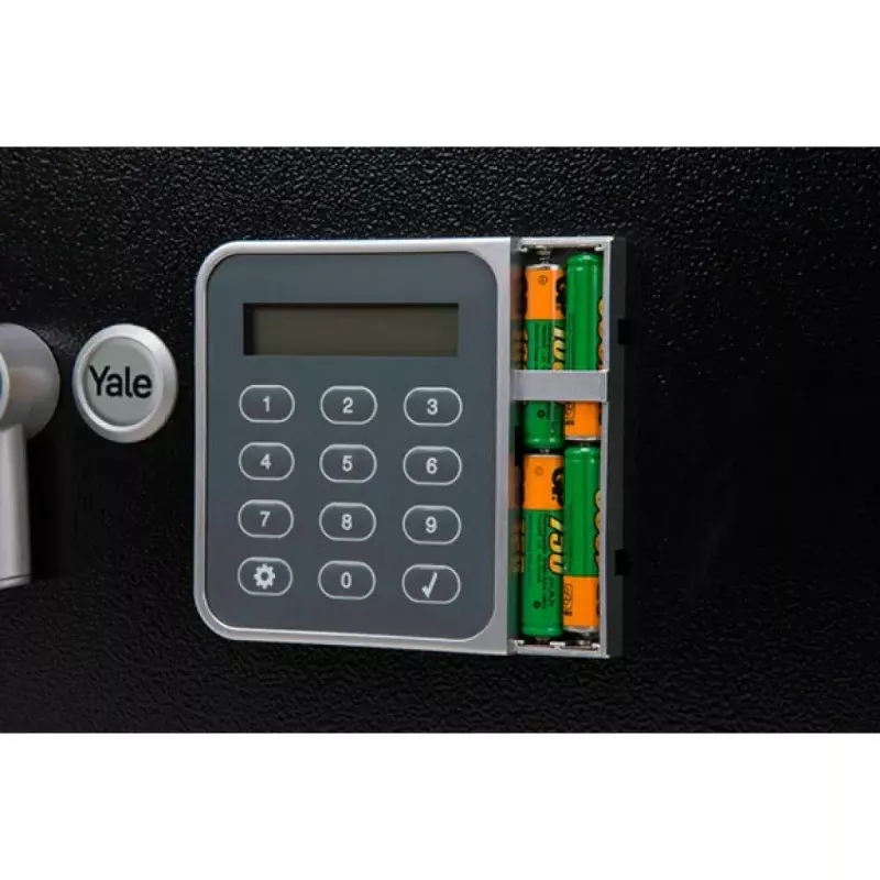 Caja fuerte de pie Yale YSG/250/DB2 — acero, cerradura de combinación, 16 l, negra, montaje en suelo/pared