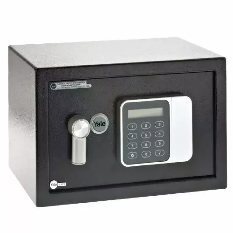 Caja fuerte de pie Yale YSG/250/DB2 — acero, cerradura de combinación, 16 l, negra, montaje en suelo/pared