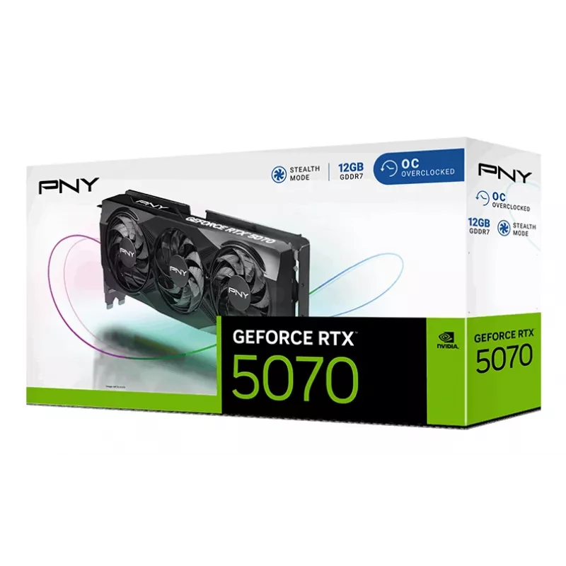 Tarjeta gráfica PNY GeForce RTX 5070 12GB Triple Fan, 12 GB GDDR7