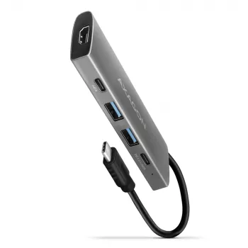 Hub USB Axagon HMC-5G21 10Gbps, 2x USB-A, 2x USB-C, HDMI 4k/30Hz, PD 60W, cable USB-C