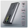 Axagon EEM2-SD2 USB-C 10Gbps - caja con pantalla para SSD M.2 NVMe y SATA