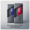 Axagon EEM2-SD2 USB-C 10Gbps - caja con pantalla para SSD M.2 NVMe y SATA
