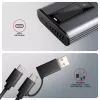 Axagon EEM2-SD2 USB-C 10Gbps - caja con pantalla para SSD M.2 NVMe y SATA