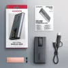 Axagon EEM2-SD2 USB-C 10Gbps - caja con pantalla para SSD M.2 NVMe y SATA