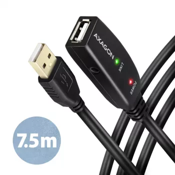 Cable alargador USB Axagon ADR-207 7,5 m USB 2.0 negro