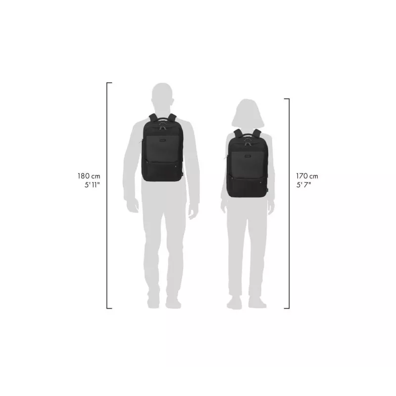 Mochila para portátil DICOTA Five – 15-17.3in – negra / 900d poliéster PET reciclado