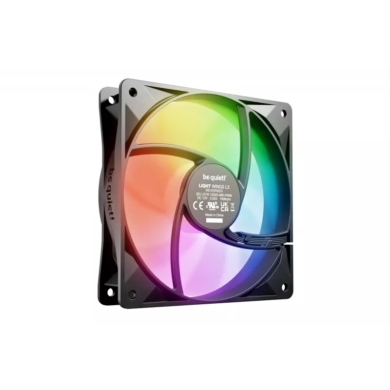 Ventilador para caja de PC be quiet! Light Wings LX 120 mm PWM Reverse negro 12 cm 1 ud.