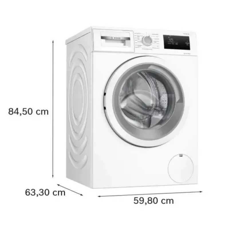 Lavadora de carga frontal Bosch WAN2405MPL, 7 kg, 1200 rpm, clase de eficiencia energética A, pantalla LED, blanca