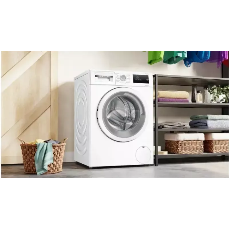 Lavadora de carga frontal Bosch WAN2405MPL, 7 kg, 1200 rpm, clase de eficiencia energética A, pantalla LED, blanca
