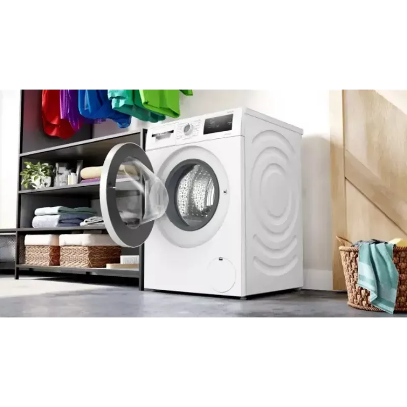 Lavadora de carga frontal Bosch WAN2405MPL, 7 kg, 1200 rpm, clase de eficiencia energética A, pantalla LED, blanca