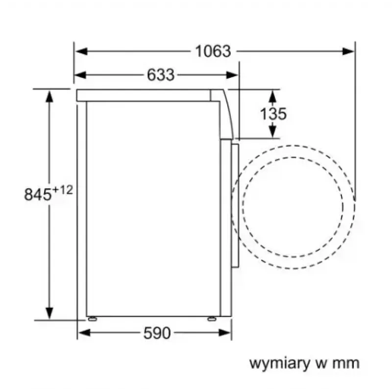 Lavadora de carga frontal Bosch WAN2405MPL, 7 kg, 1200 rpm, clase de eficiencia energética A, pantalla LED, blanca