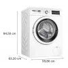Lavadora Bosch WUU28T10PL, carga frontal, capacidad 8–9 kg, 1400 rpm, clase de eficiencia energética A