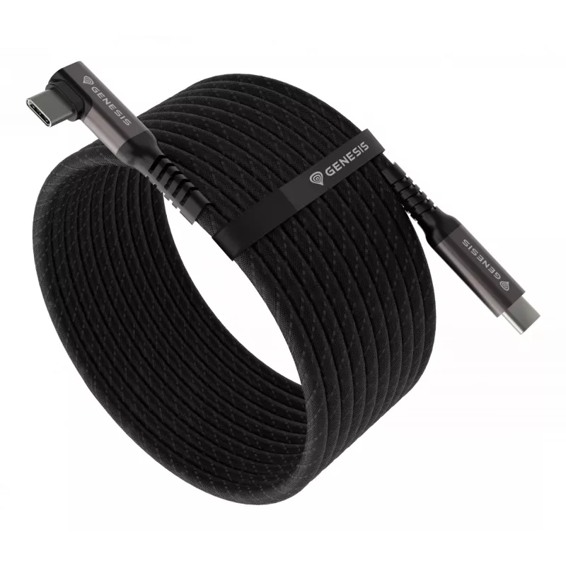 Cable USB GENESIS NVC-2219 USB 3.2 Gen 2 (3.1 Gen 2) 5 m USB C negro, gris