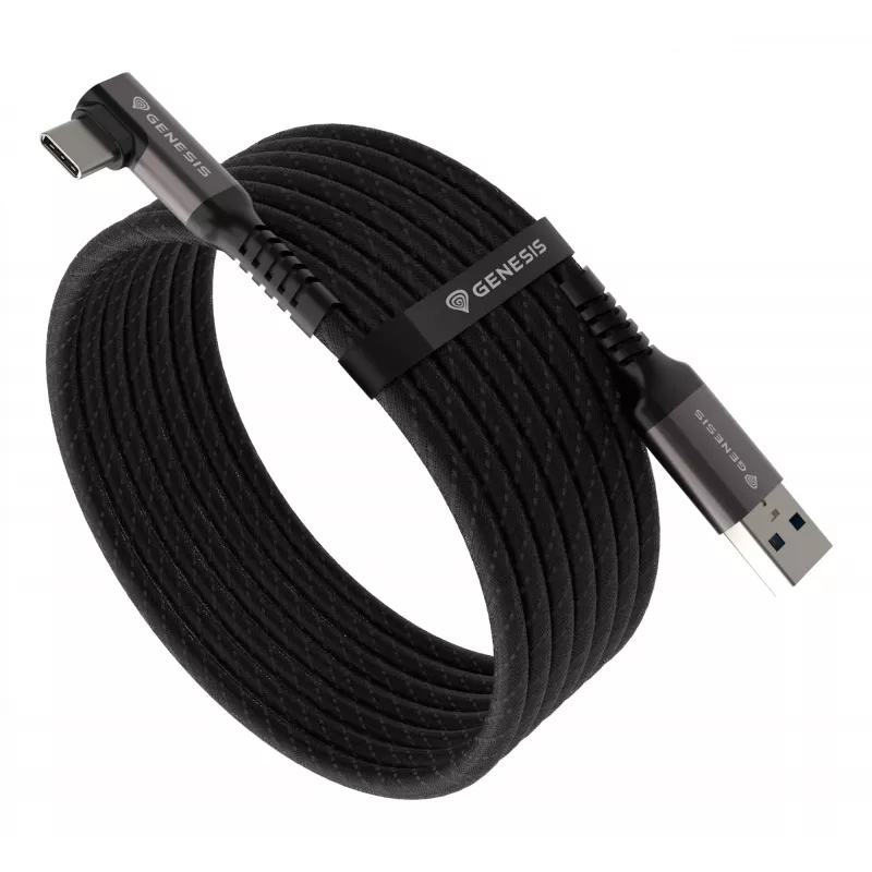 Cable USB GENESIS NVC-2220 USB 3.2 Gen 1 (3.1 Gen 1) 3 m USB A USB C negro, gris