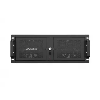 Caja rack Lanberg SC01-5204-12B 4U negra 5 ventiladores