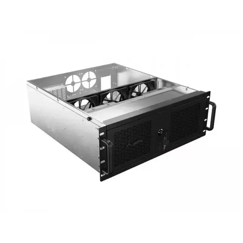 Caja rack Lanberg SC01-5204-12B 4U negra 5 ventiladores