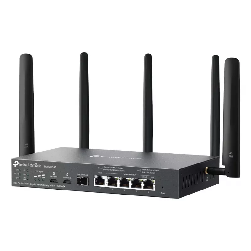 Router inalámbrico TP-Link ER706WP-4G Gigabit Ethernet dual band (2,4 GHz / 5 GHz) negro