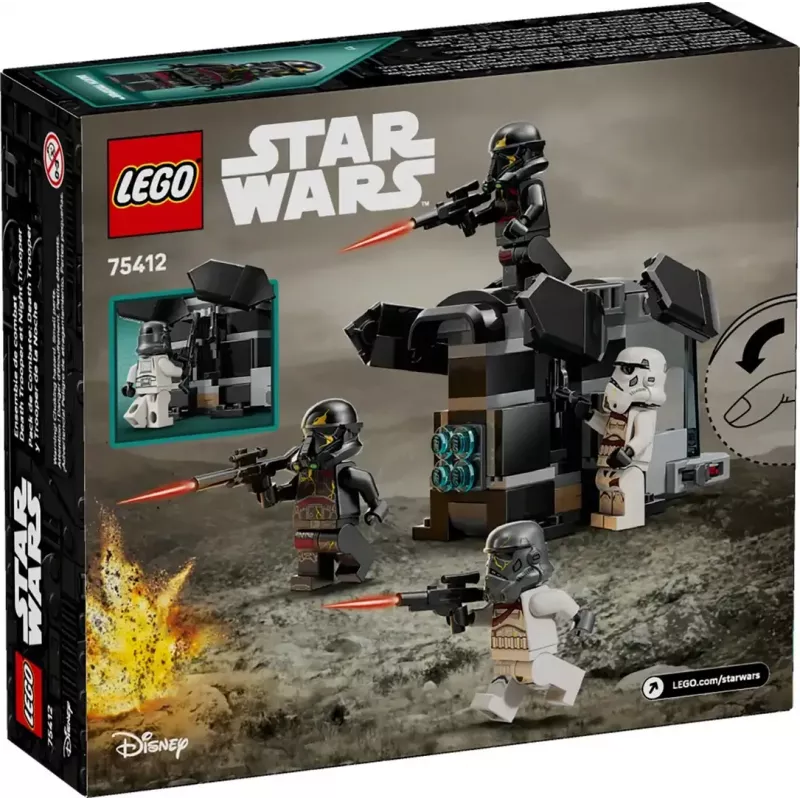 Juguete de construcción LEGO Star Wars Set 75412 Death Trooper Night Trooper, 119 piezas, 4 minifiguras, modelo 60×90×70 mm