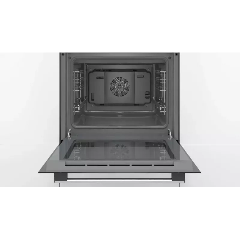 Bosch Serie 2 HBF114ES0 horno eléctrico integrable, 66 l, 3300 W, aire caliente, grill, limpieza por hidrólisis, clase energética A, acero inoxidable