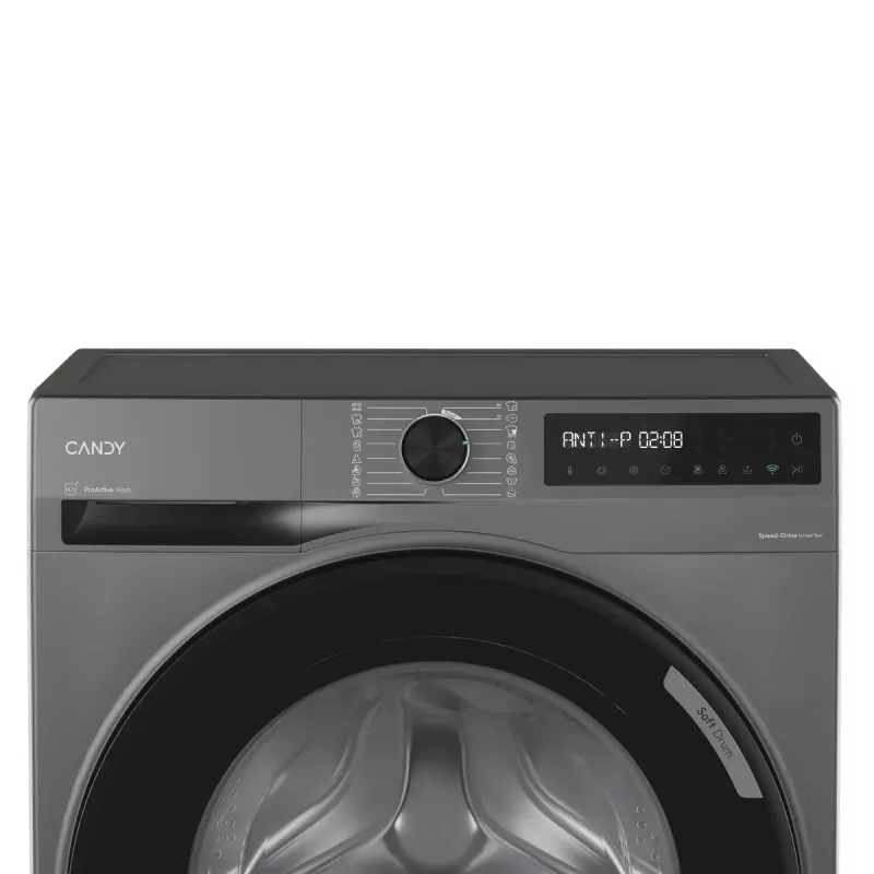 Lavadora de carga frontal Candy BR 47SBL8G-S 7 kg 1400 rpm gris