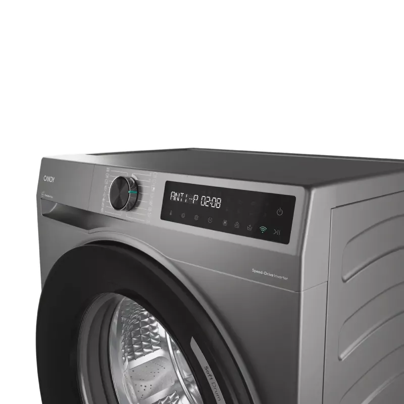 Lavadora de carga frontal Candy BR 47SBL8G-S 7 kg 1400 rpm gris