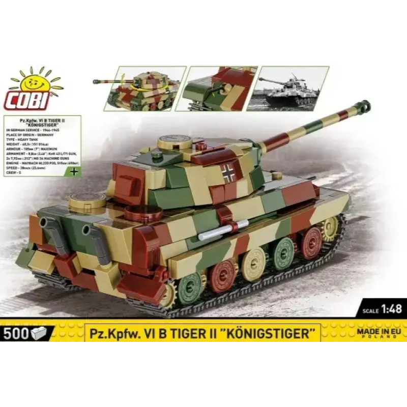 COBI 2732 Historical Collection juego de construcción Pz.Kpfw. VI B Tiger II Königstiger, 500 piezas, 1:48