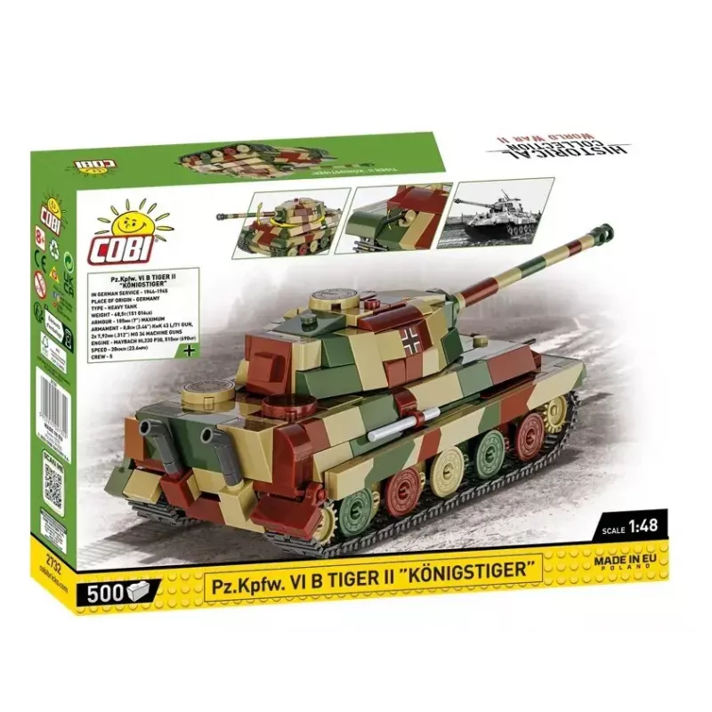 COBI 2732 Historical Collection juego de construcción Pz.Kpfw. VI B Tiger II Königstiger, 500 piezas, 1:48