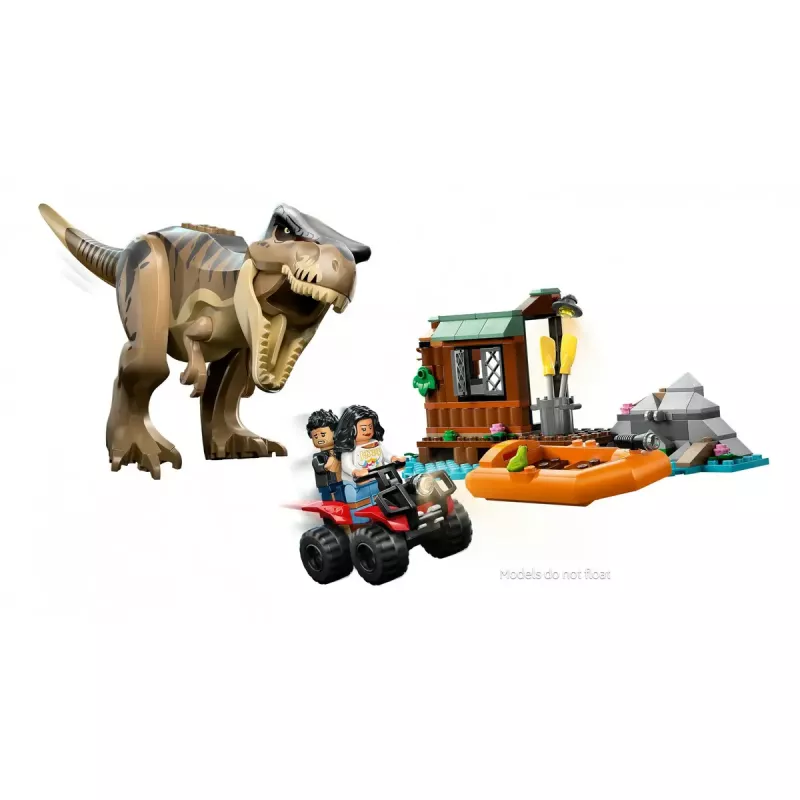 Set de construcción LEGO dinosaurio T. rex River Escape 76975 — 199 piezas, 2 minifiguras, edad 5+