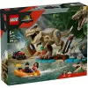 Set de construcción LEGO dinosaurio T. rex River Escape 76975 — 199 piezas, 2 minifiguras, edad 5+