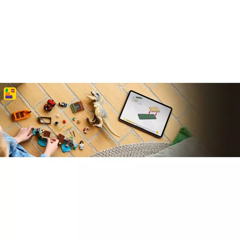 Set de construcción LEGO dinosaurio T. rex River Escape 76975 — 199 piezas, 2 minifiguras, edad 5+