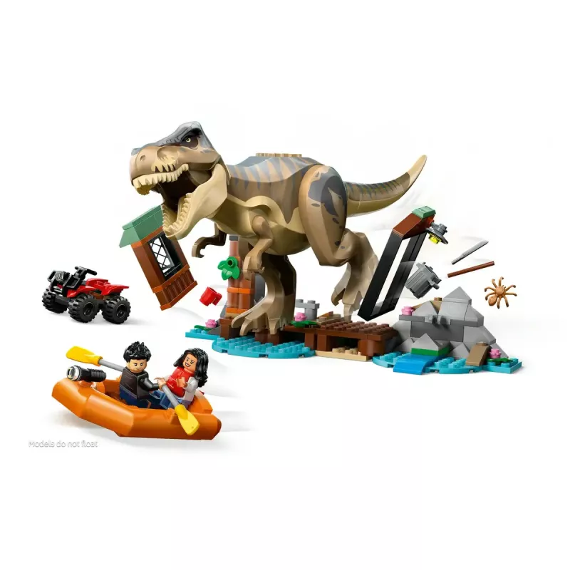 Set de construcción LEGO dinosaurio T. rex River Escape 76975 — 199 piezas, 2 minifiguras, edad 5+