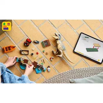 Set de construcción LEGO dinosaurio T. rex River Escape 76975 — 199 piezas, 2 minifiguras, edad 5+