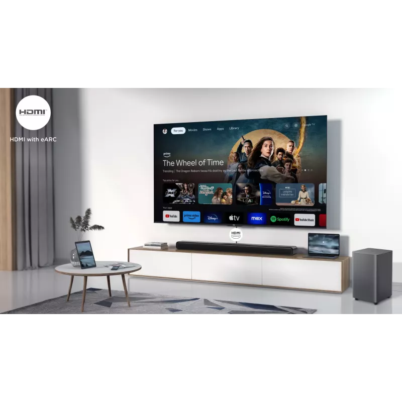 TCL S S55H Class barra de sonido 2.1 canales con Dolby Atmos, subwoofer inalámbrico y streaming de música por Bluetooth