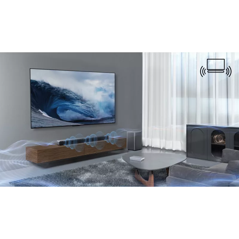 TCL S S55H Class barra de sonido 2.1 canales con Dolby Atmos, subwoofer inalámbrico y streaming de música por Bluetooth