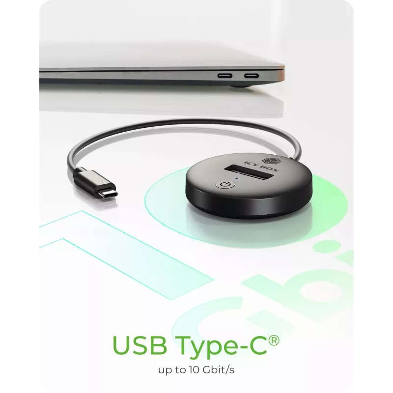 ICY BOX IB-1610MCD-C31 USB 3.2 Gen 2 (3.1 Gen 1) Type-C negro