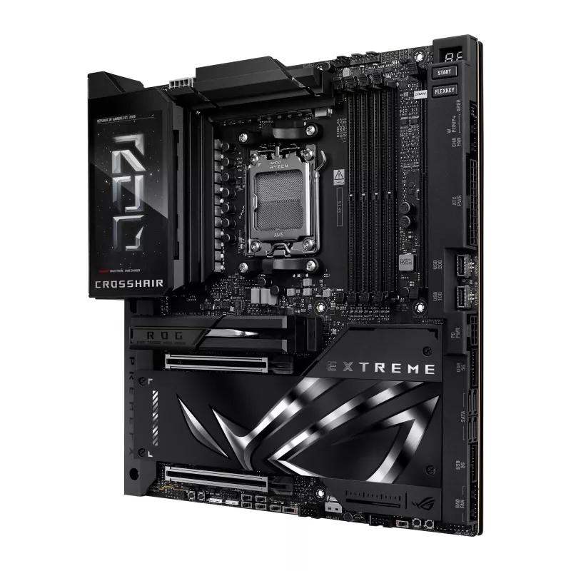 Placa base ASUS ROG CROSSHAIR X870E EXTREME — AMD X870E, socket AM5, Extended ATX, DDR5, 4 DIMM, Wi‑Fi 7, 5 Gb LAN, 5x M.2