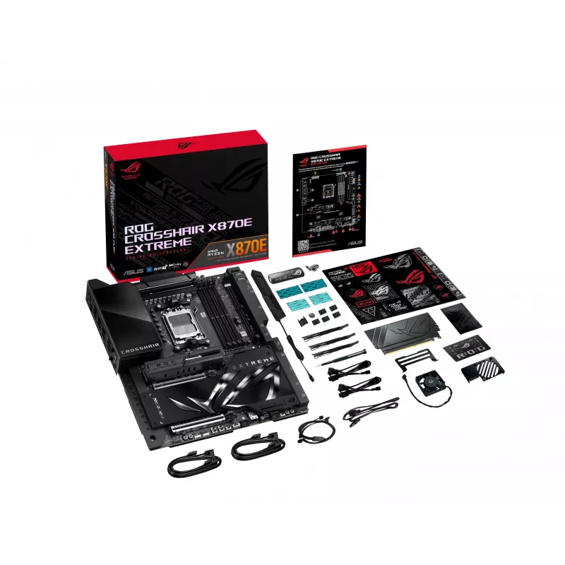 Placa base ASUS ROG CROSSHAIR X870E EXTREME — AMD X870E, socket AM5, Extended ATX, DDR5, 4 DIMM, Wi‑Fi 7, 5 Gb LAN, 5x M.2