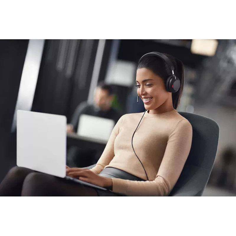 Auriculares Jabra Evolve2 40 SE con cable diadema llamadas/música USB Type-C / USB Type-A negro