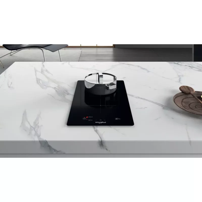 Placa de inducción integrable Whirlpool WS Q0530 NE negra 28 cm zona 2 zonas