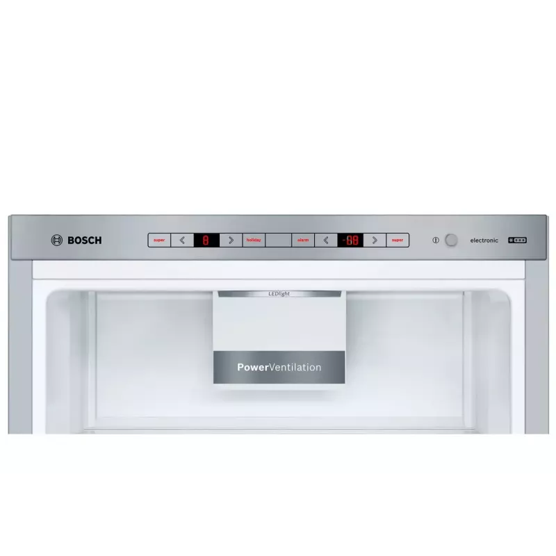 Frigorífico combi Bosch Serie 6 KGE49AICA, independiente, acero inoxidable, 419 l (302 l frigorífico / 117 l congelador), altura A 2010 mm