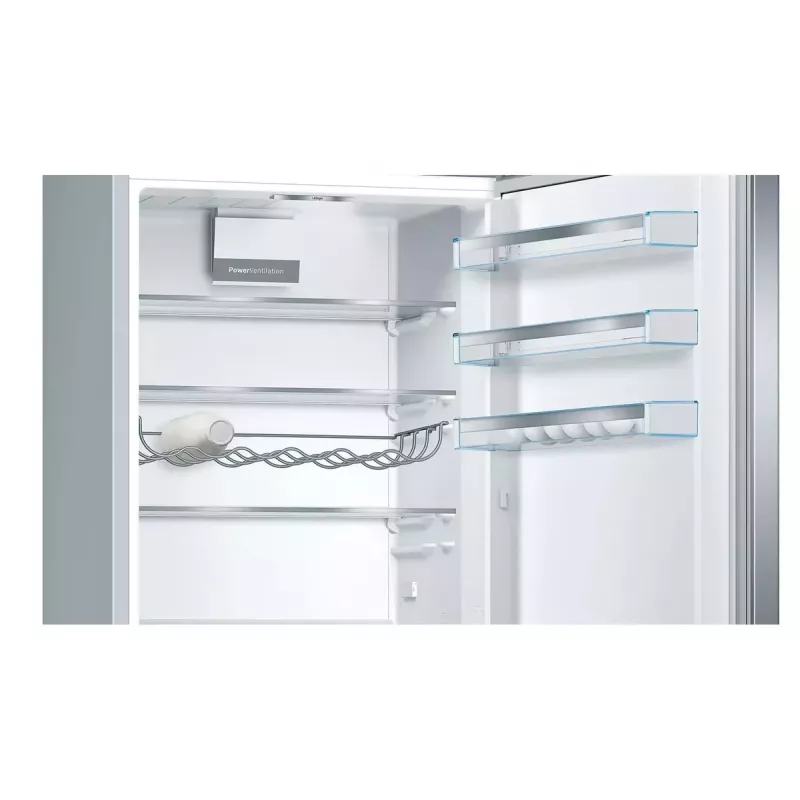 Frigorífico combi Bosch Serie 6 KGE49AICA, independiente, acero inoxidable, 419 l (302 l frigorífico / 117 l congelador), altura A 2010 mm