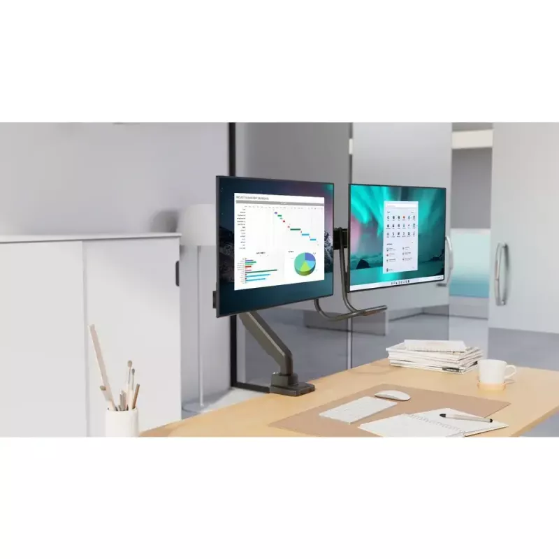 Brazo para doble monitor Kensington SmartFit K58272WW pinza/ojal 18 kg