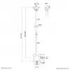 Soporte de techo Neomounts CL35-340BL12 peso máximo 50 kg para pantallas de 23–42