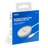 Cargador inalámbrico de interior para móviles SAVIO LA-11, Qi 1.2, 15 W, blanco, 55×55×5 mm