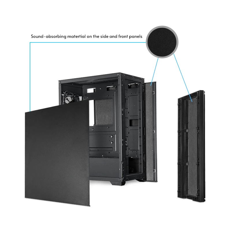Chieftec AS-02B-OP Caja de ordenador Midi Tower Negro