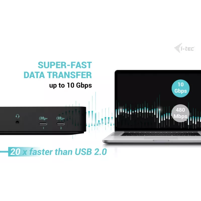 Estación de acoplamiento I-tec USB-C Intelligent Triple Display + Power Delivery 100W
