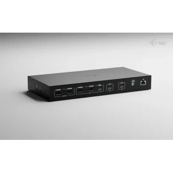 ITEC i-tec USB-C KVM Dock PRO para tres hosts, Dual-Video, 2x Power Delivery (máx. 92W), USB 3.2, 10 Gbit/s, Gigabit-Ethernet