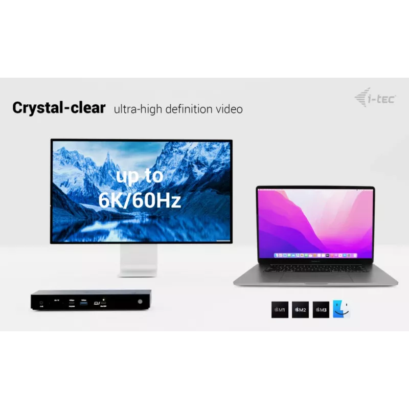 Estación de acoplamiento i-tec Thunderbolt4 Triple Display + Power Delivery 96W