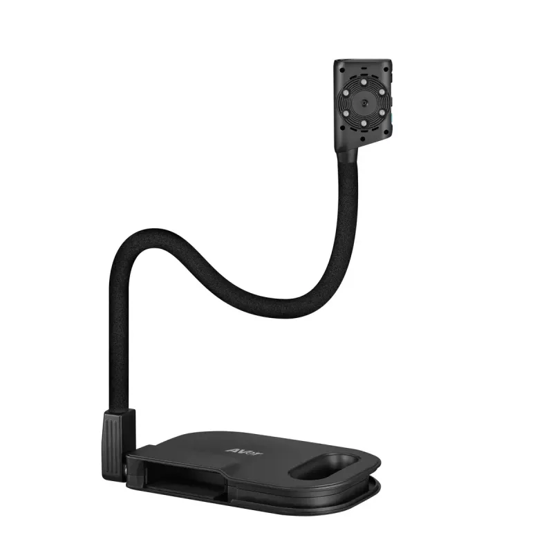 AVer AVerVision U50+ cámara de documentos, 8 MP CMOS, 1080p, 60 fps, zoom digital 16x, USB 2.0, negra